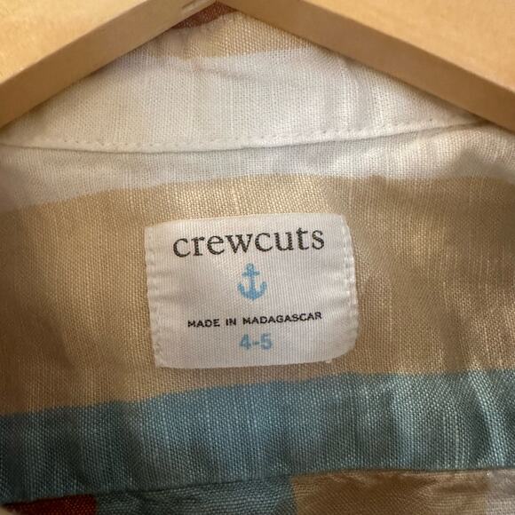 Boys Crewcuts Striped Button Down Shirt sz 4-5 J. Crew Kids Shirt - Picture 5 of 8